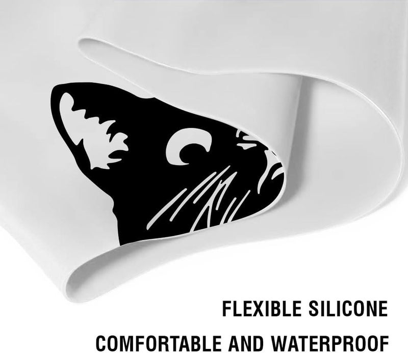 WIRESTER Adult Swim Cap, Durable Silicone Swimming Cap for Men Women, Waterproof Comfortable Swim Hat Bathing Cap for Short Medium Long Hairs - Image 3